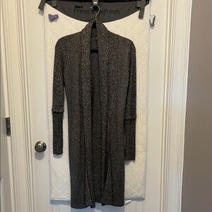 Soho Charcoal Long Sleeve Cardigan Dress